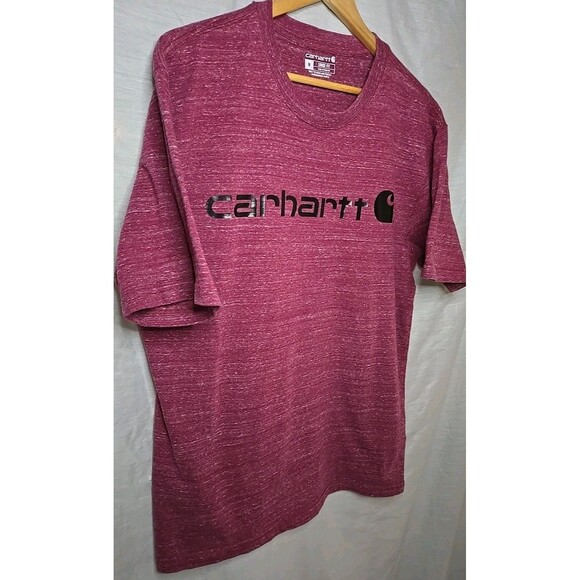 Carhartt Loose Fit T-Shirt, Sz Medium,  Maroon/Red/White - Picture 4 of 9